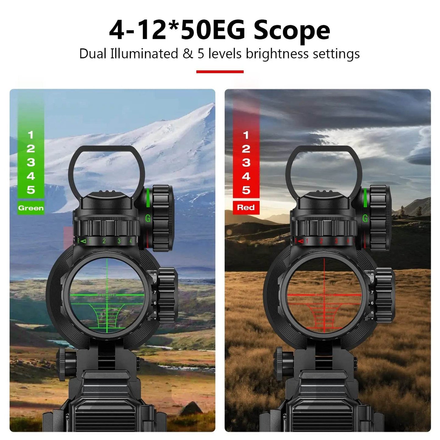 Combo Riflescope 4-12x50 with 20mm Mount - Military-Outdoors.com