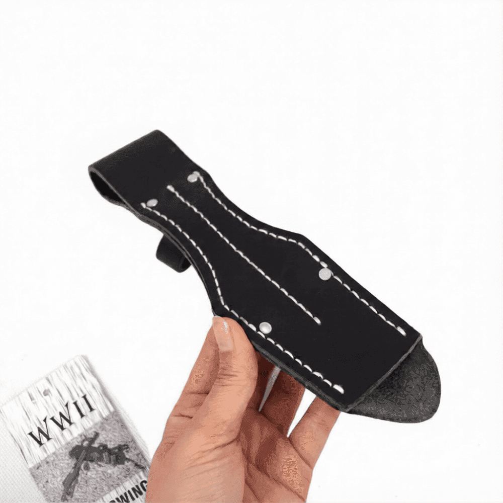 98K bayonet frog replica in black leather for WWII enthusiasts