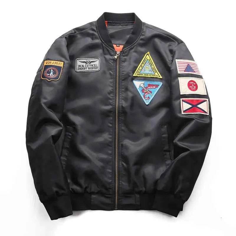 Military-Outdoors Air Force Pilot Jacket with Patches - Military-Outdoors.com