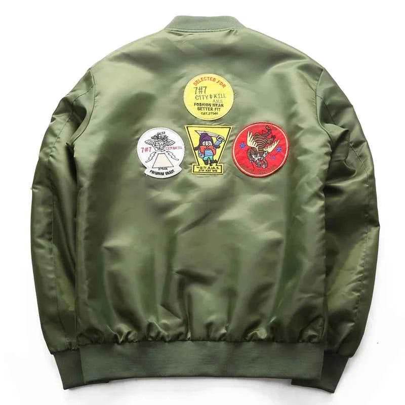 Military-Outdoors Air Force Pilot Jacket with Patches - Military-Outdoors.com
