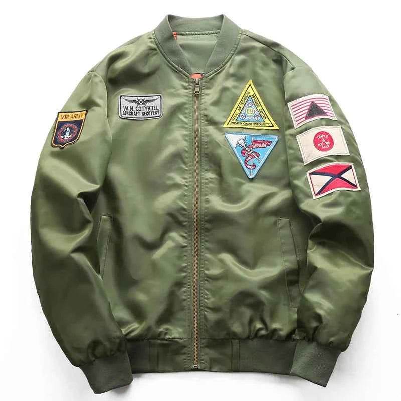 Military-Outdoors Air Force Pilot Jacket with Patches - Military-Outdoors.com