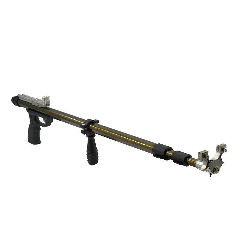 Automatic fish shooting slingshot with ergonomic grip and adjustable sight for efficient fishing