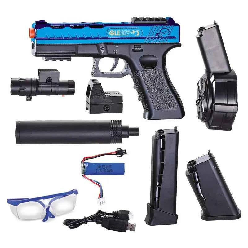 Manual and Automatic Water Bullet Gun Toy for Outdoor Shooting Games