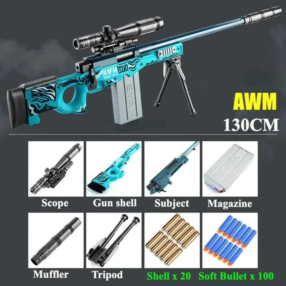 Soft Bullet Sniper Rifle Toy For Outdoor Games