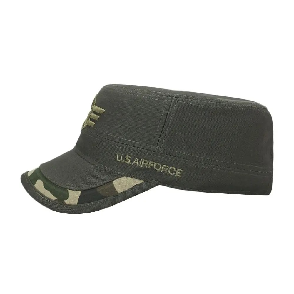 Military-Outdoors Baseball Military Cap in Army Green with U.S. Airforce Embroidery
