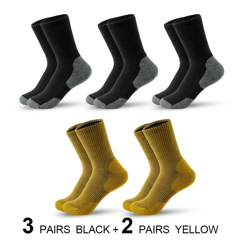 Cotton Breathable Long Socks - 5 Pairs Lot - Military-Outdoors.com