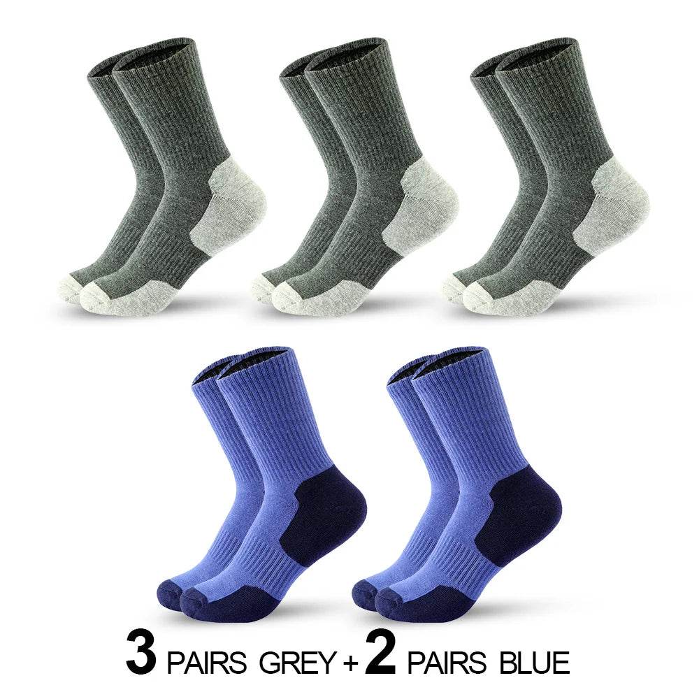 Cotton Breathable Long Socks - 5 Pairs Lot - Military-Outdoors.com
