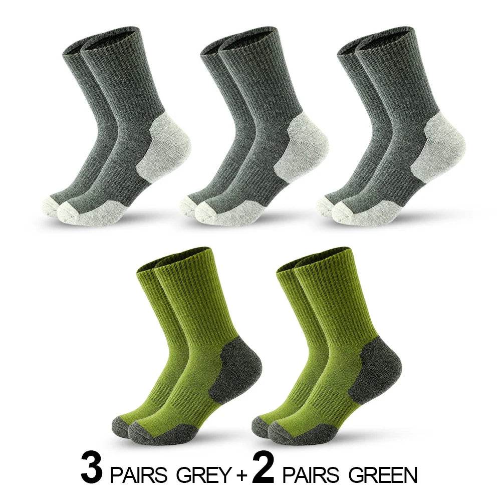 Cotton Breathable Long Socks - 5 Pairs Lot - Military-Outdoors.com