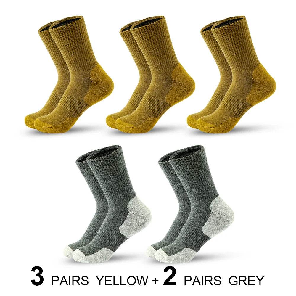 Cotton Breathable Long Socks - 5 Pairs Lot - Military-Outdoors.com