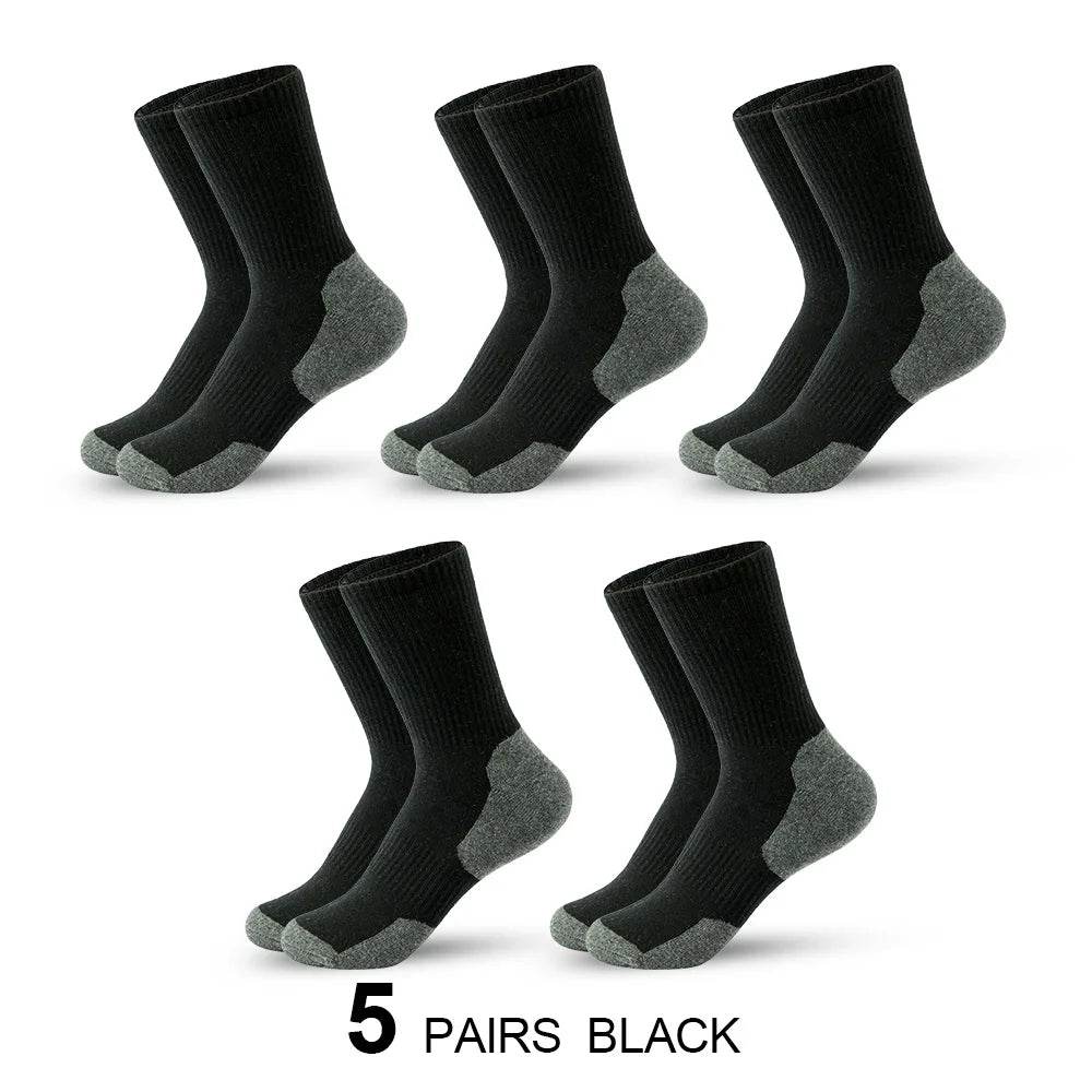Cotton Breathable Long Socks - 5 Pairs Lot - Military-Outdoors.com