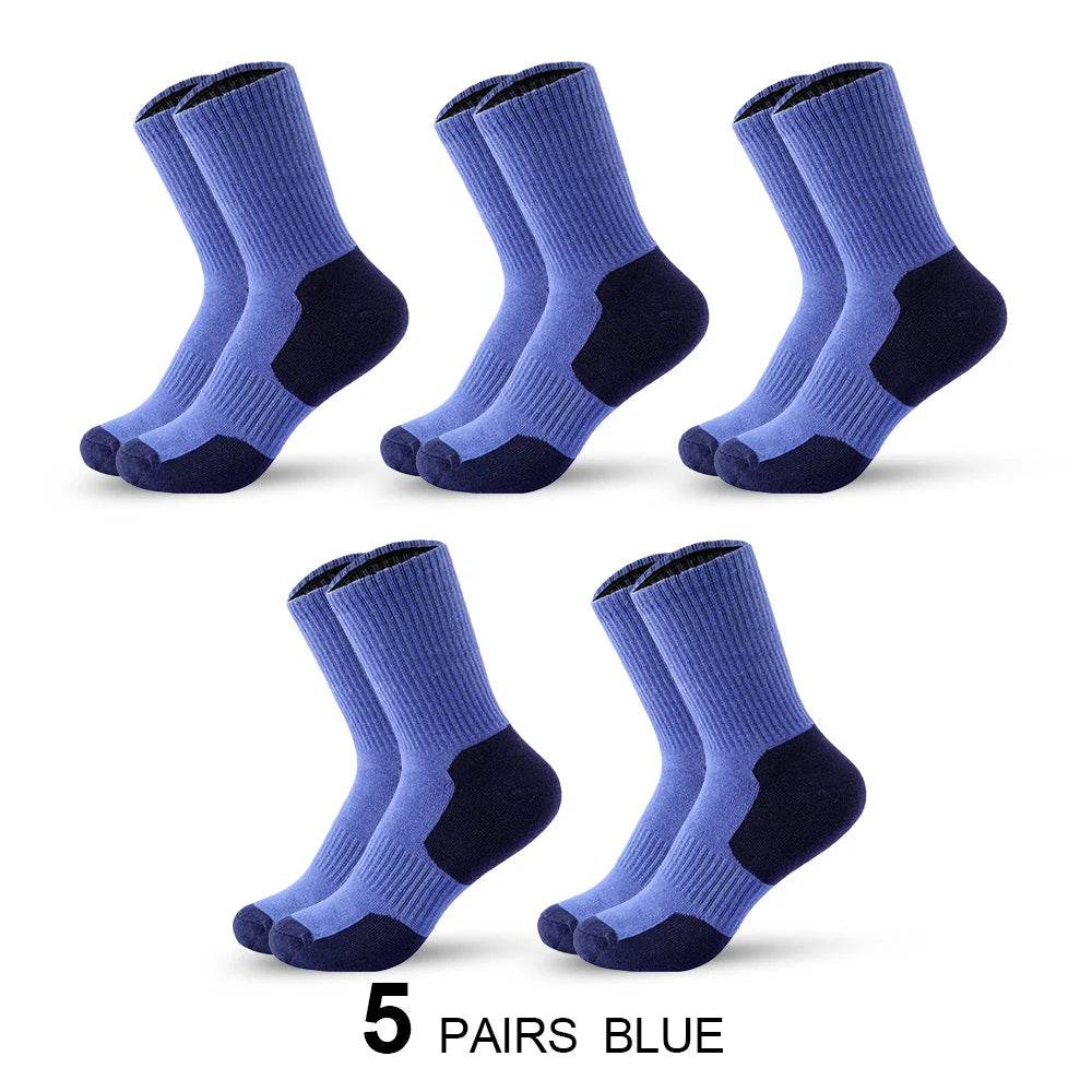 Cotton Breathable Long Socks - 5 Pairs Lot - Military-Outdoors.com