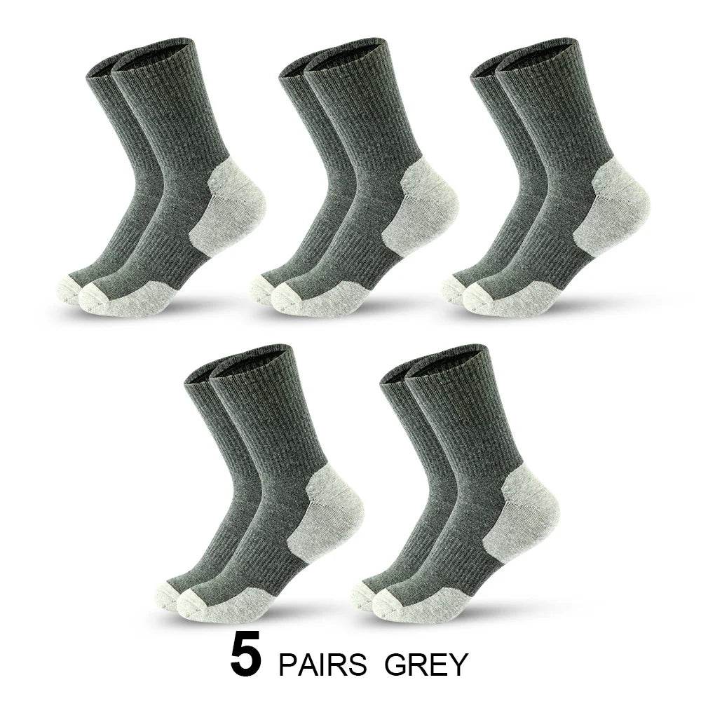Cotton Breathable Long Socks - 5 Pairs Lot - Military-Outdoors.com