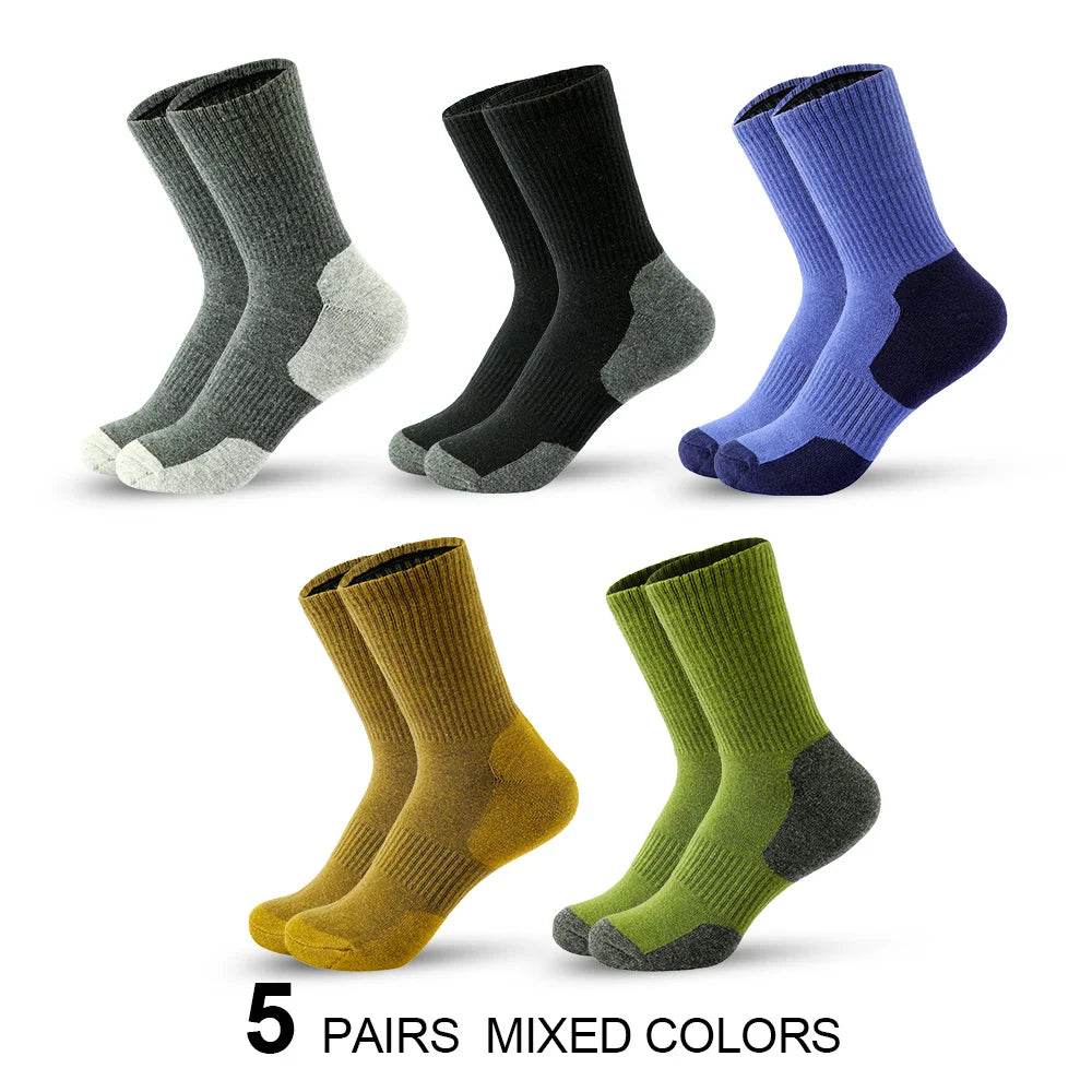 Cotton Breathable Long Socks - 5 Pairs Lot - Military-Outdoors.com