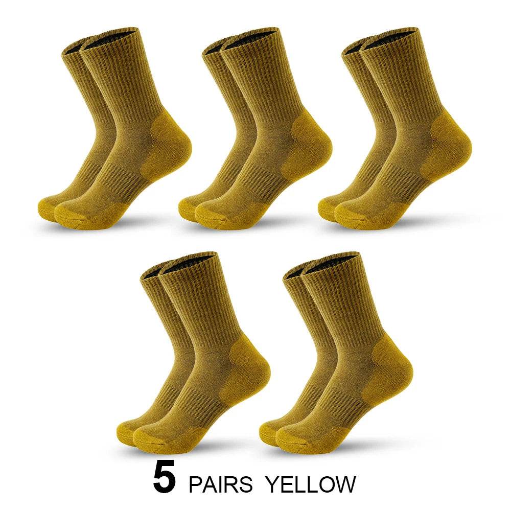 Cotton Breathable Long Socks - 5 Pairs Lot - Military-Outdoors.com