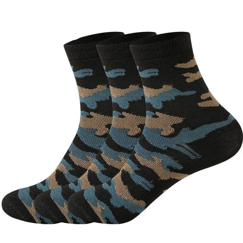 4 Pairs Blue Camouflage Army Cotton Socks - Military-Outdoors.com