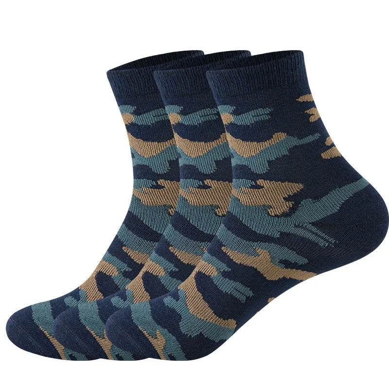 4 Pairs Black Camouflage Army Cotton Socks - Military-Outdoors.com