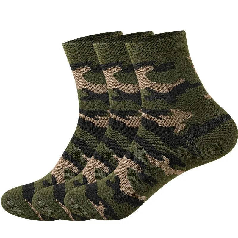4 Pairs Army green Camouflage Army Cotton Socks - Military-Outdoors.com