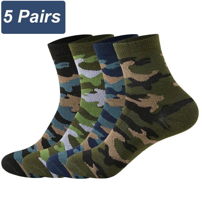 5 Pairs Camouflage Army Cotton Socks - Military-Outdoors.com