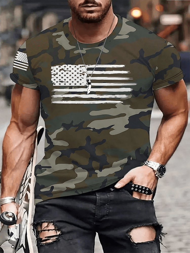 Camouflage Short Sleeve Men's T-shirt - Military-Outdoors.com