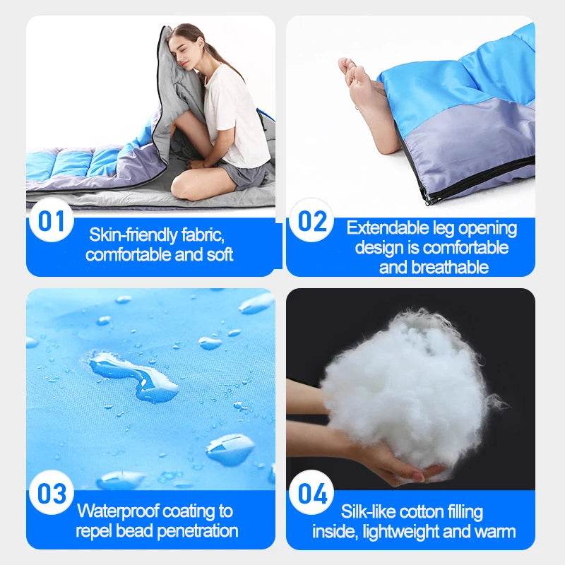 Camping Sleeping Bag Portable Ultralight Waterproof and Warm - Military-Outdoors.com