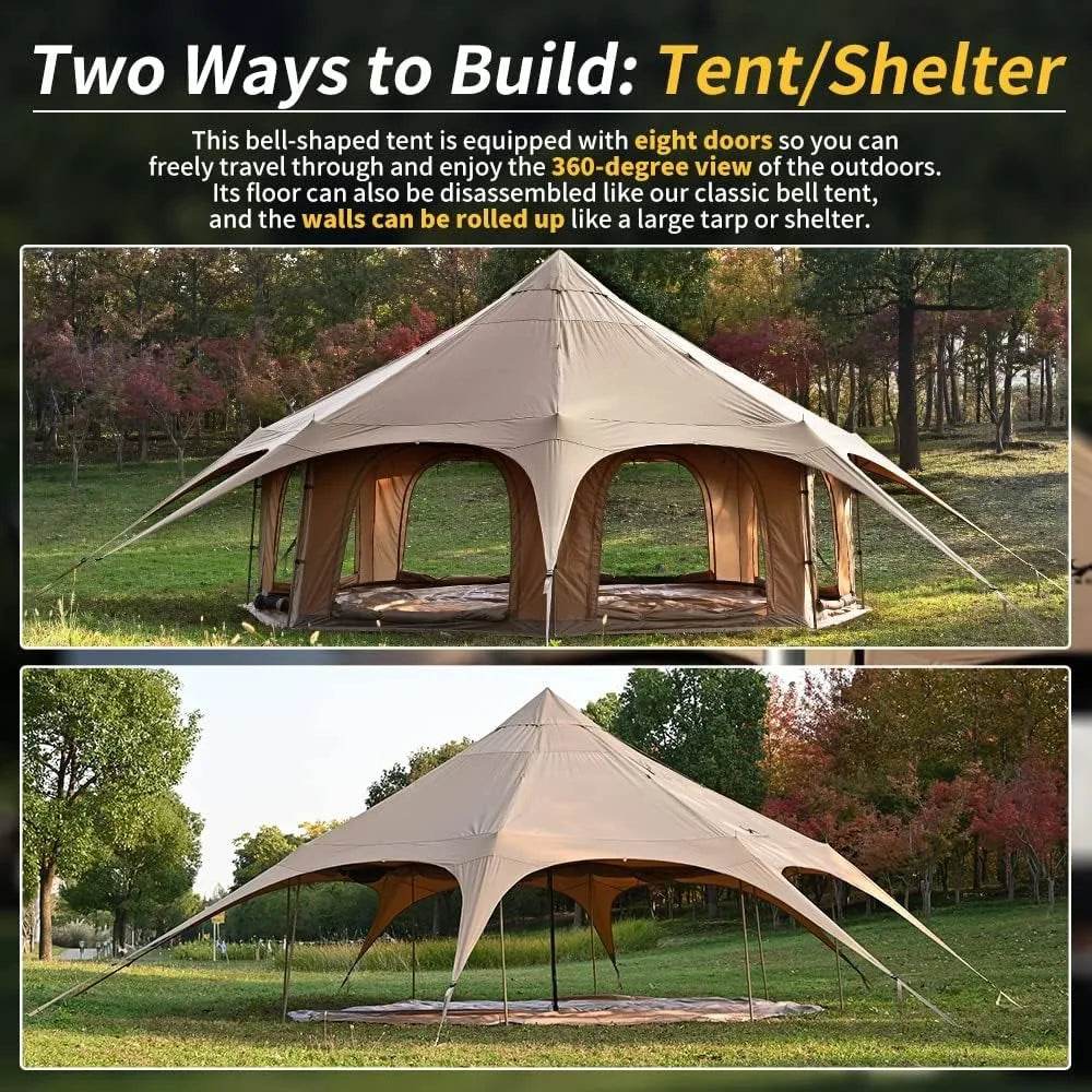 Bell Tent with Stove Jack for Camping - Military-Outdoors.com