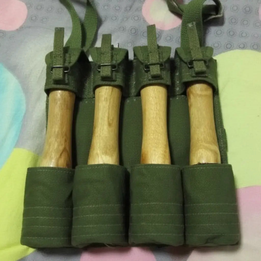 Chinese canvas pouch with four compartments for tool storage