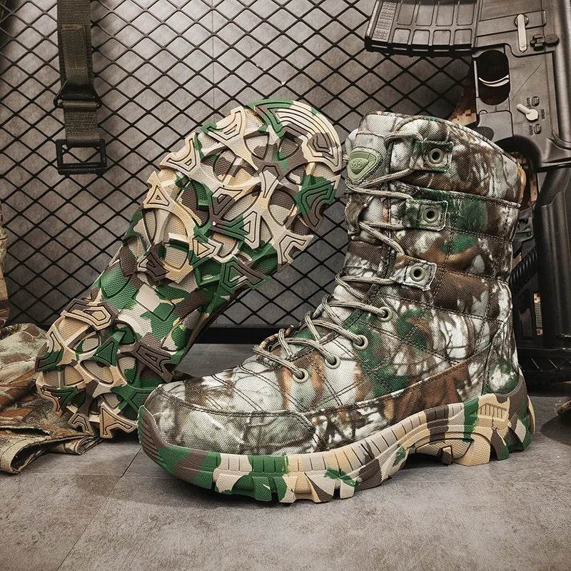 Camouflage Combat Tactical Boots - Military-Outdoors.com