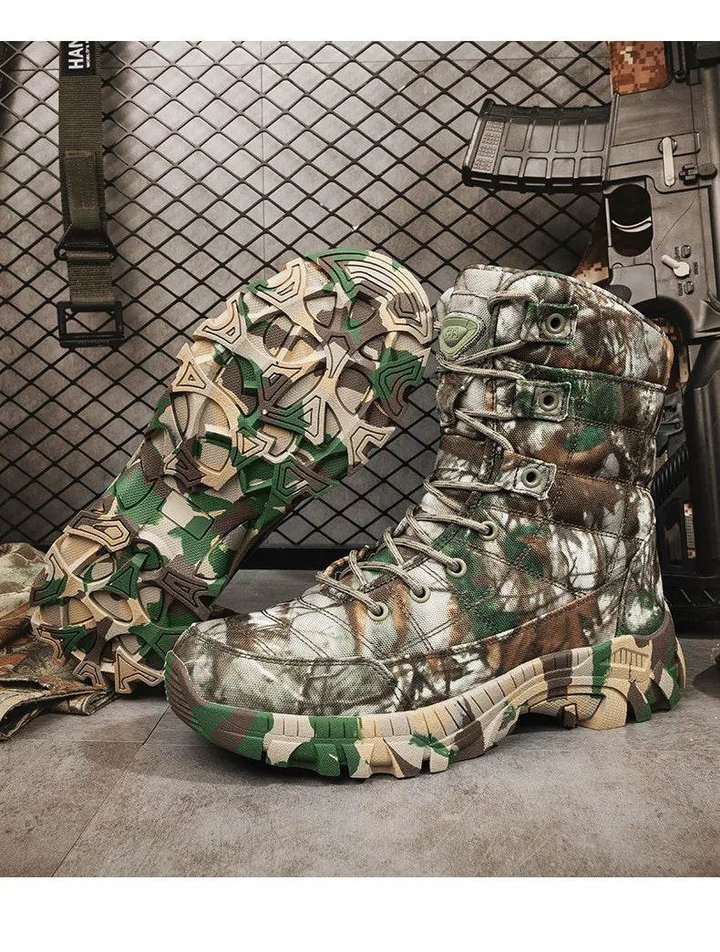 Quality Army Camouflage Combat Tactical Boots - Military-Outdoors.com