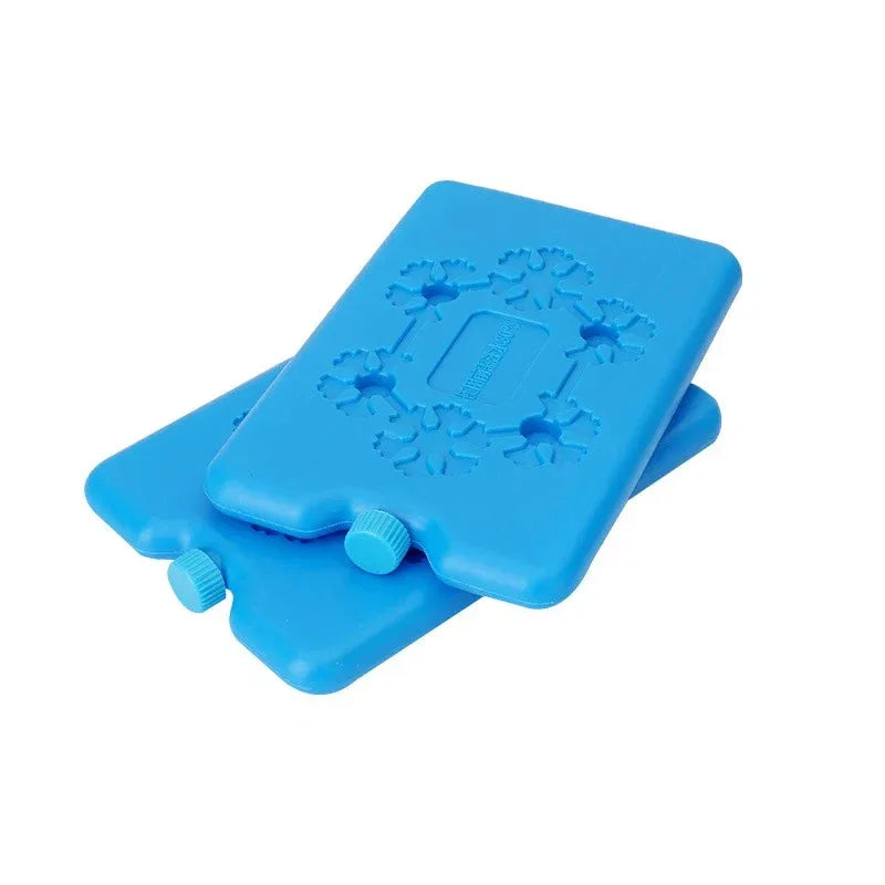 Blue cooler ice pack for keeping food and drinks cold