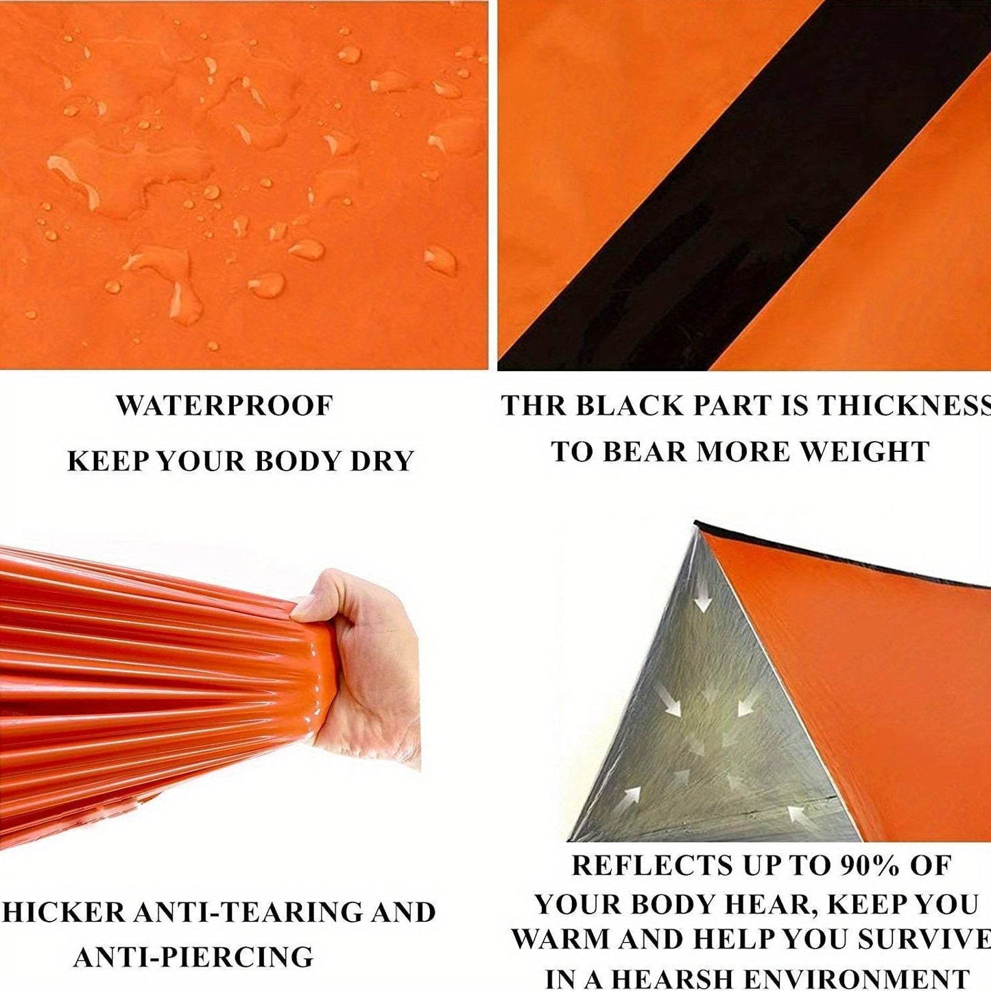 Durable 2-person emergency shelter tent with waterproof and anti-tearing features for outdoor protection