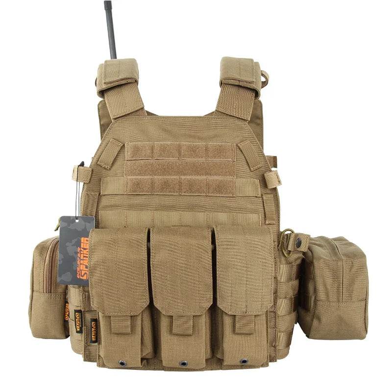 EXCELLENT ELITE SPANKER Tactical Vest With 4 Magazine Bags - Military-Outdoors.com