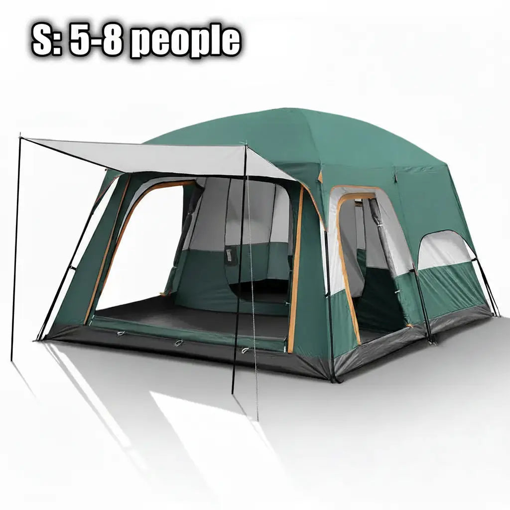 Military-Outdoors Family Tent for 5-8 People with Spacious Design