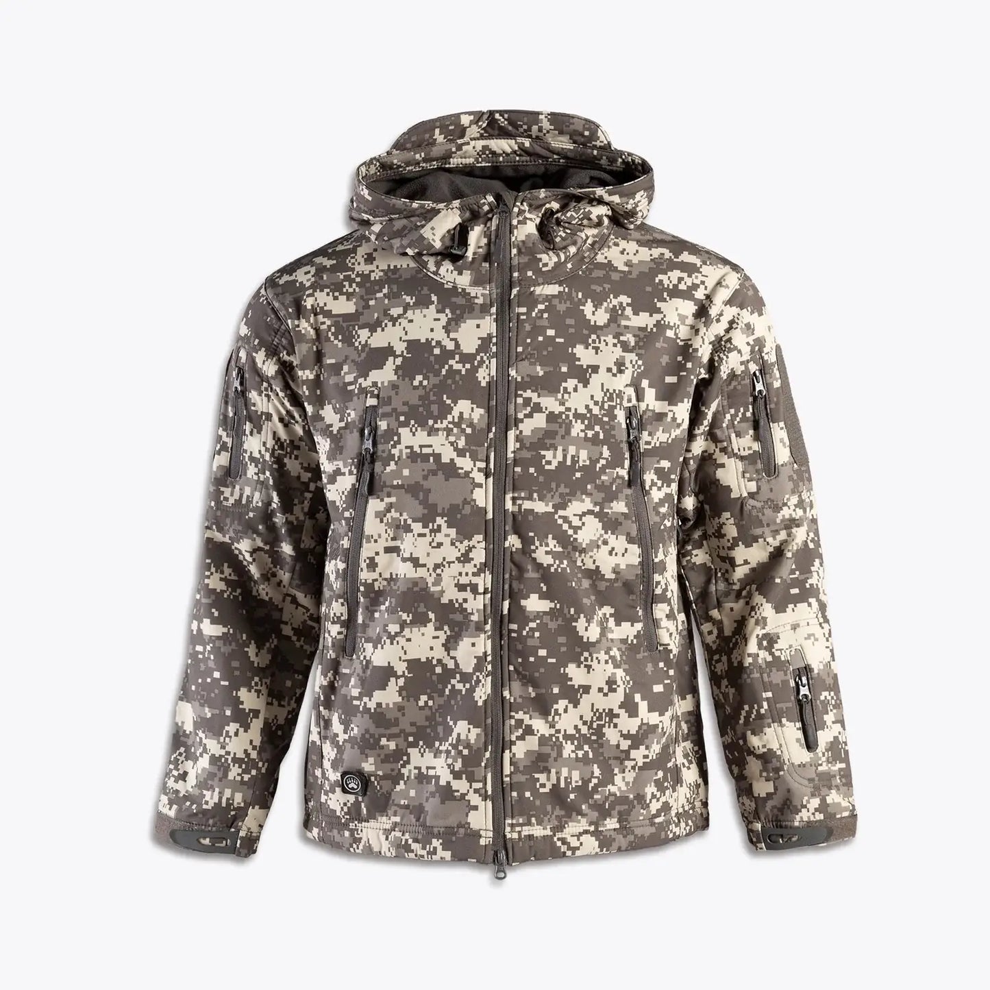 Camouflage fleece outdoor jacket for outdoor adventures