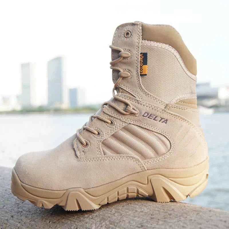 Men Military Boots Genuine Cow Leather - Military-Outdoors.com
