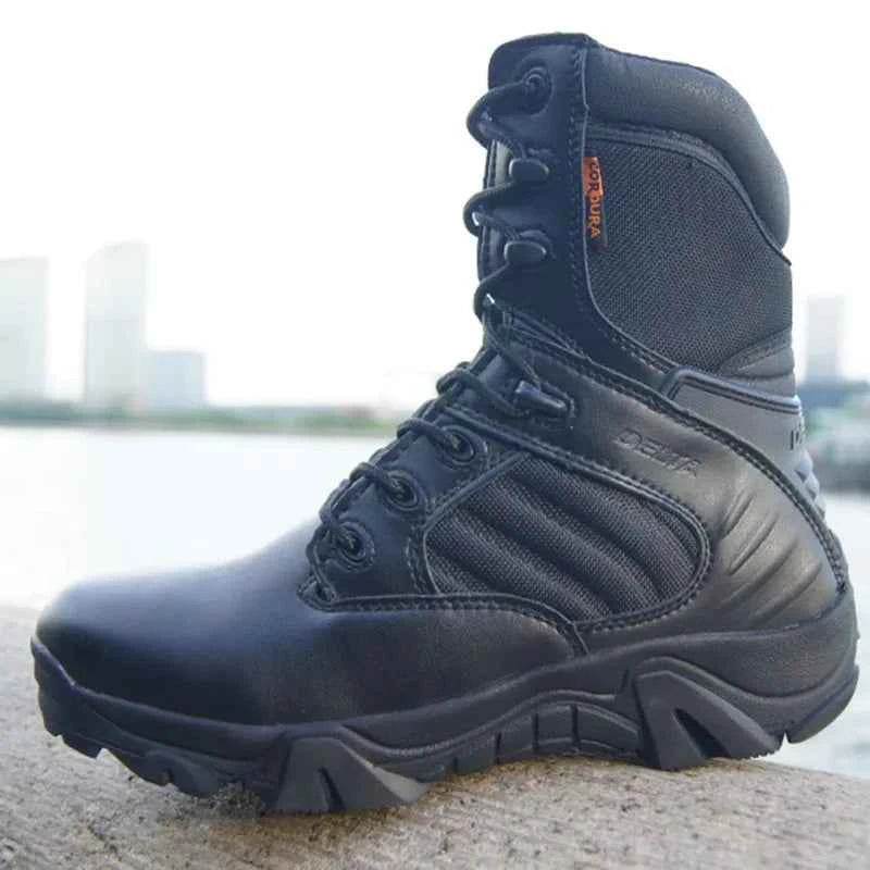 Men Military Boots Genuine Cow Leather - Military-Outdoors.com
