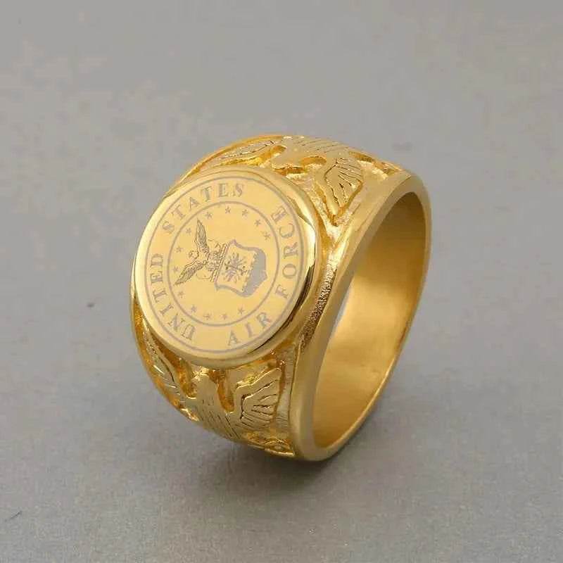 Gold US Army Ring - Durable Military Heritage Jewelry - Military-Outdoors.com