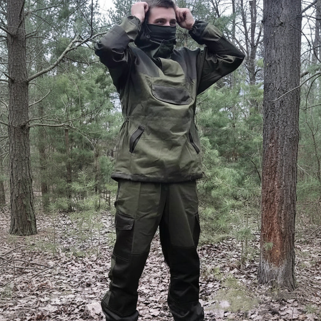 Gorka 4 Russian combat suit in olive green for outdoor survival