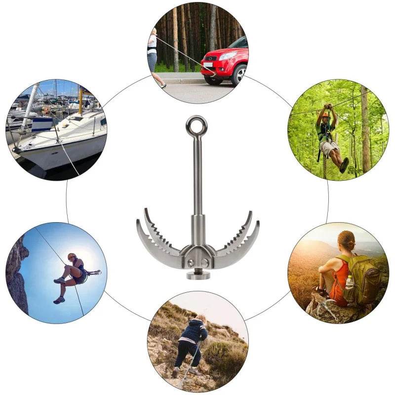 Grappling Hook with 20m Auxiliary Rope - Military-Outdoors.com