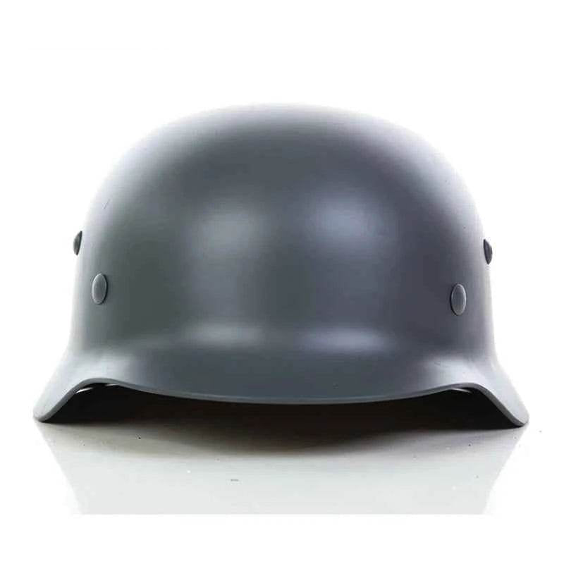High quality M35 helmet in matte grey, designed for outdoor and military use with durable materials - Military-Outdoors.com