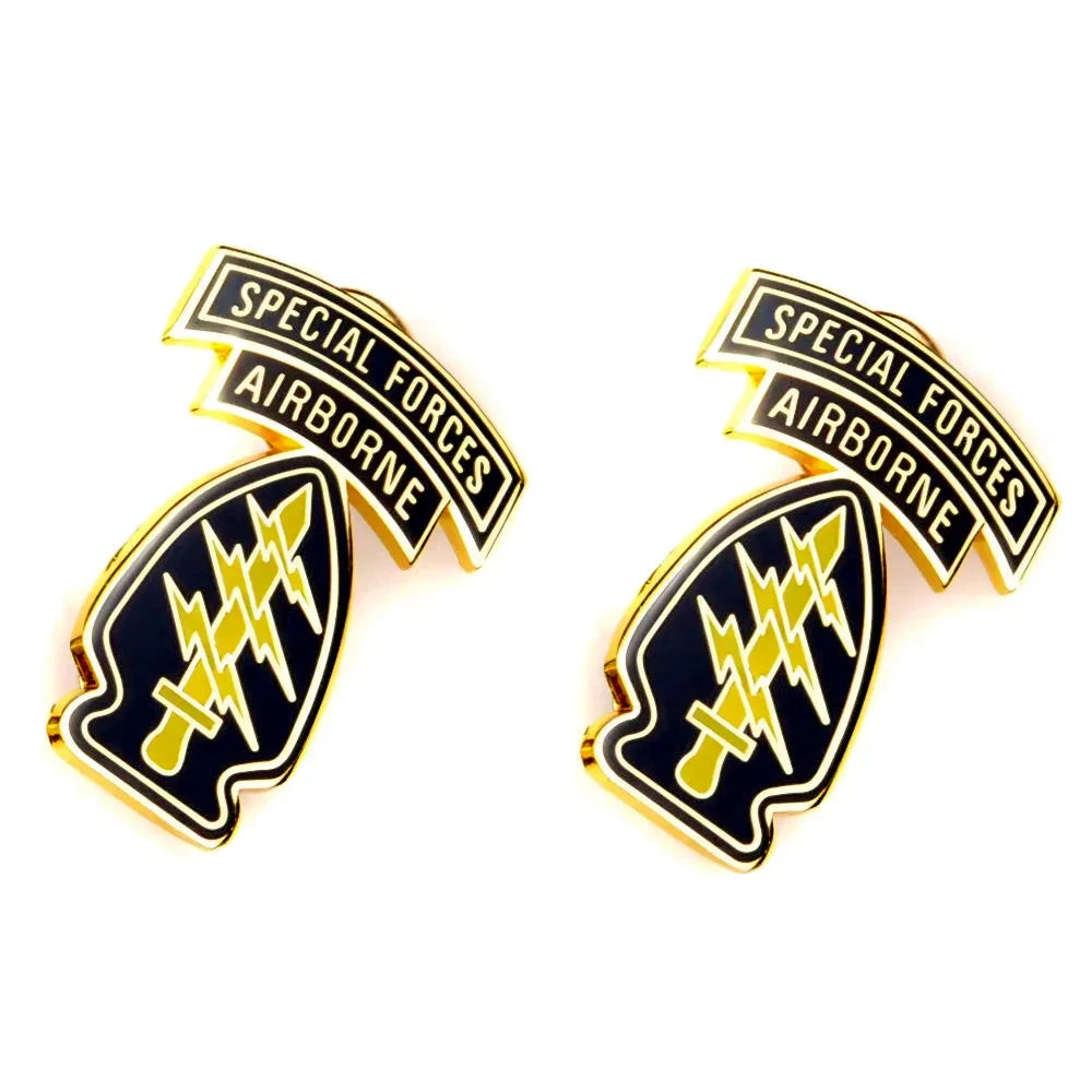 Pair Of US Army Green Beret Badge - Special Forces Airborne Military-Outdoors.com