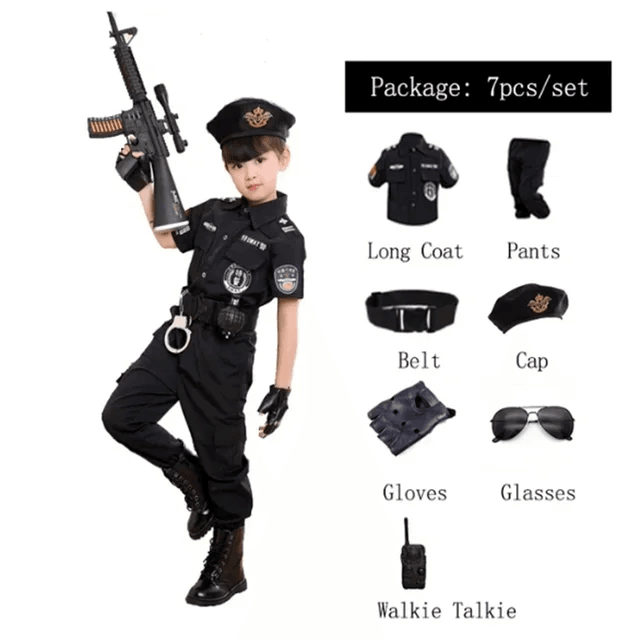 Military-Outdoors.com child policeman uniform - 7pc Set - Military-Outdoors.com