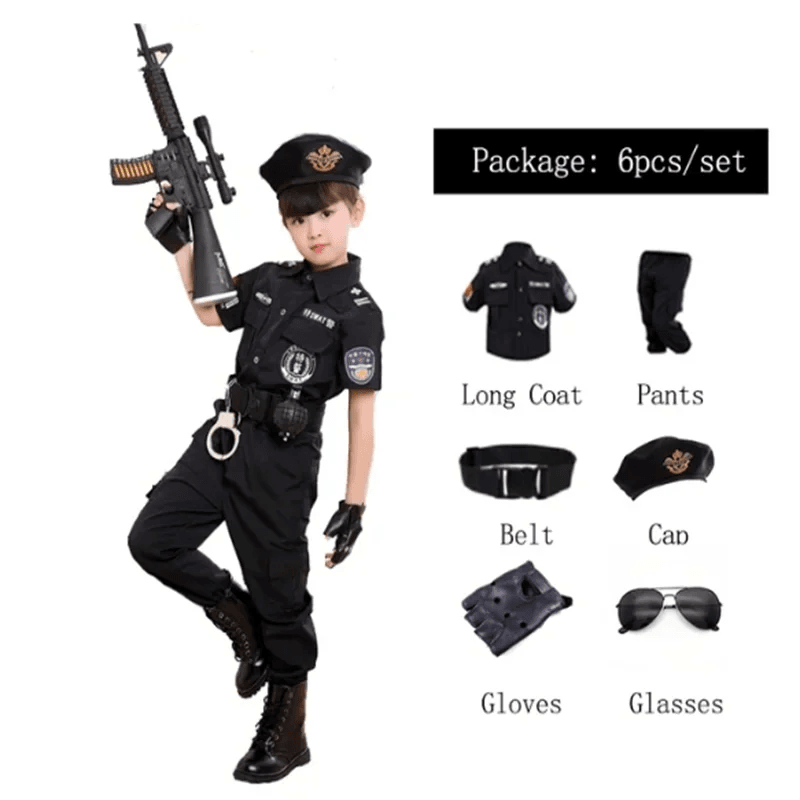 Military-Outdoors.com child policeman uniform - 7pc Set - Military-Outdoors.com