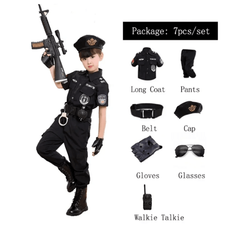 Military-Outdoors.com child policeman uniform - 7pc Set - Military-Outdoors.com