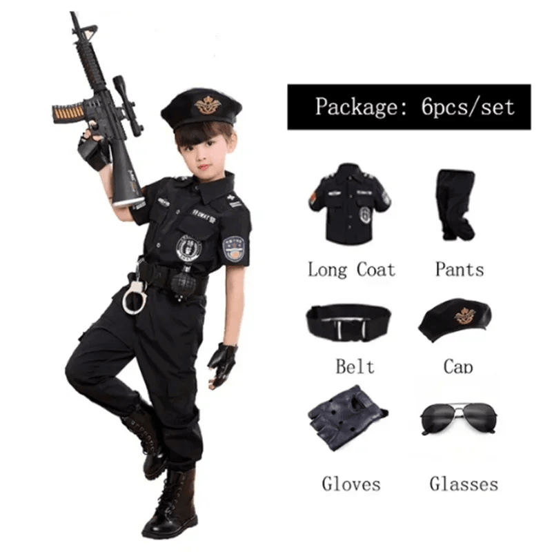 Military-Outdoors.com child policeman uniform - 7pc Set - Military-Outdoors.com