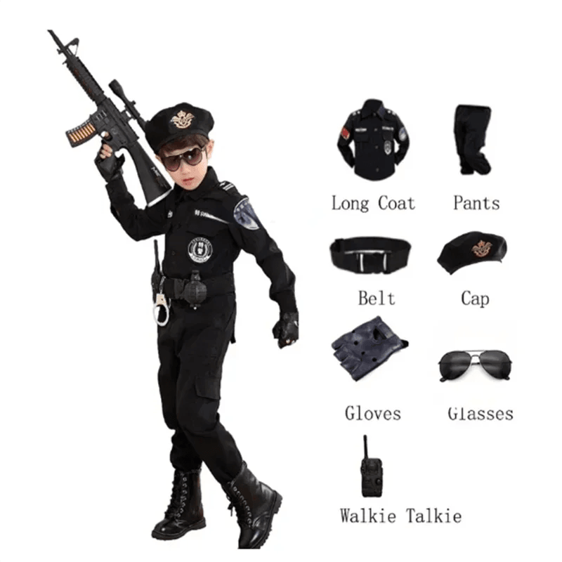 Military-Outdoors.com child policeman uniform - 7pc Set - Military-Outdoors.com