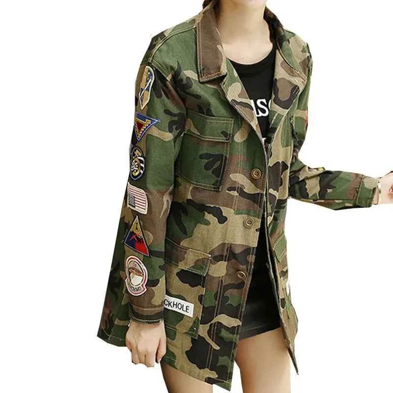 Ladies Camouflage Military BF Jacket - Military-Outdoors.com