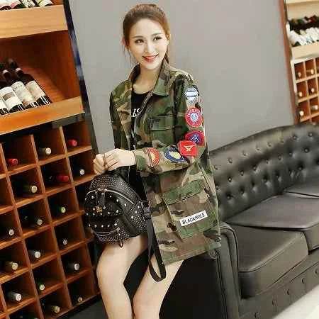 Ladies Camouflage Military BF Jacket - Military-Outdoors.com