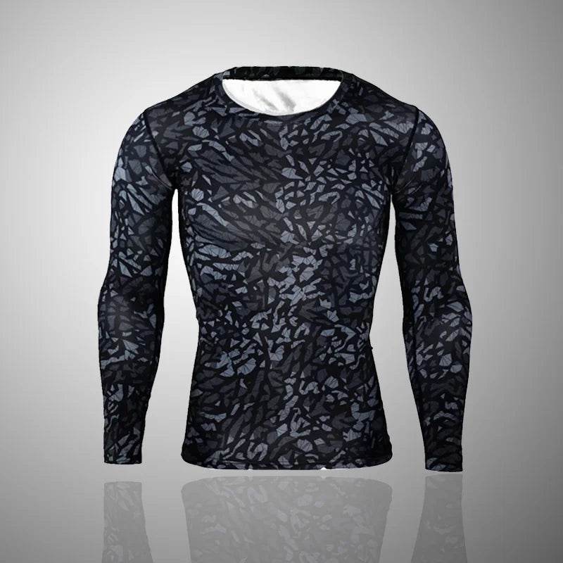 Black Long Johns Underwear Sets with Camouflage Design for Cold Weather Comfort