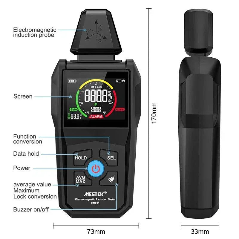 MESTEK Electromagnetic Field Meter for Radiation Testing - Military-Outdoors.com