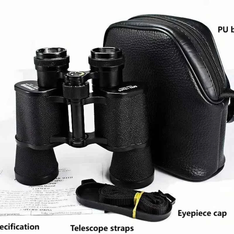 Military binoculars 10x40 with rubber grip and carrying case for outdoor adventures